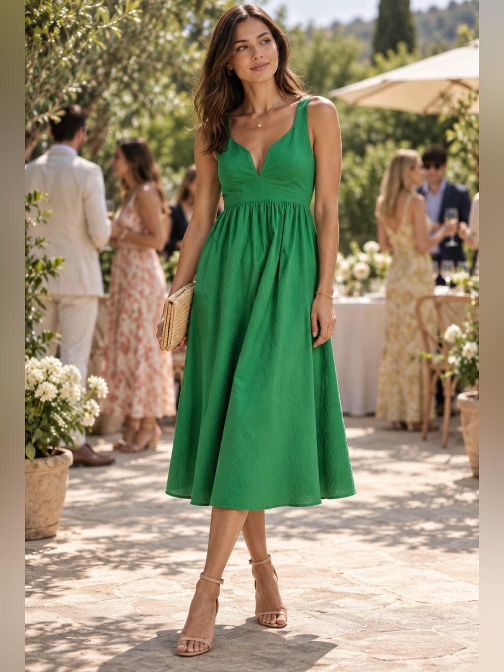 Banana Republic Elegant Green Dress